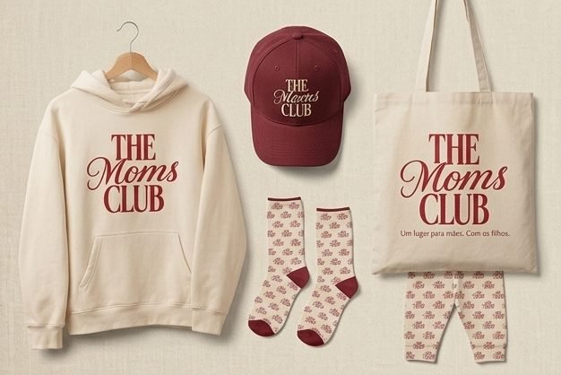 Moletom, boné e ecobag The Moms Club